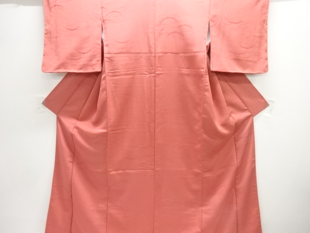 芝草模様織り出し色無地着物